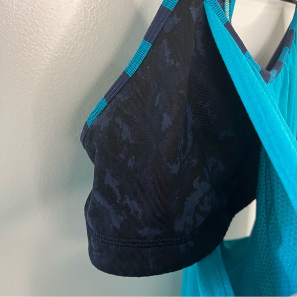 Lululemon No Limits Tank Size Six Teal Navy Activewear Training Built In Bra - Picture 7 of 10
